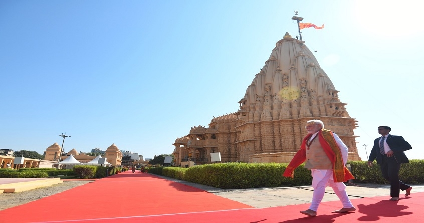 Gujarat Polls 2022 PM Modi visits Somnath Temple
