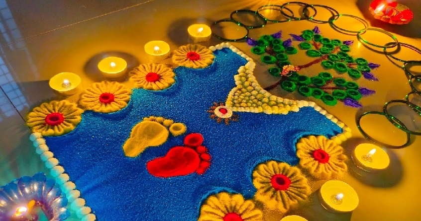 Tulsi Vivah Rangoli Design Ideas