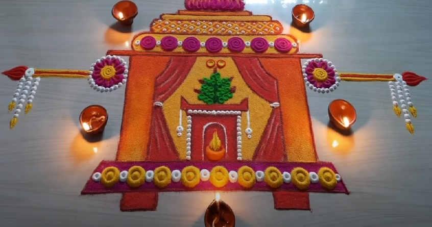 Tulsi Vivah Rangoli Design Ideas