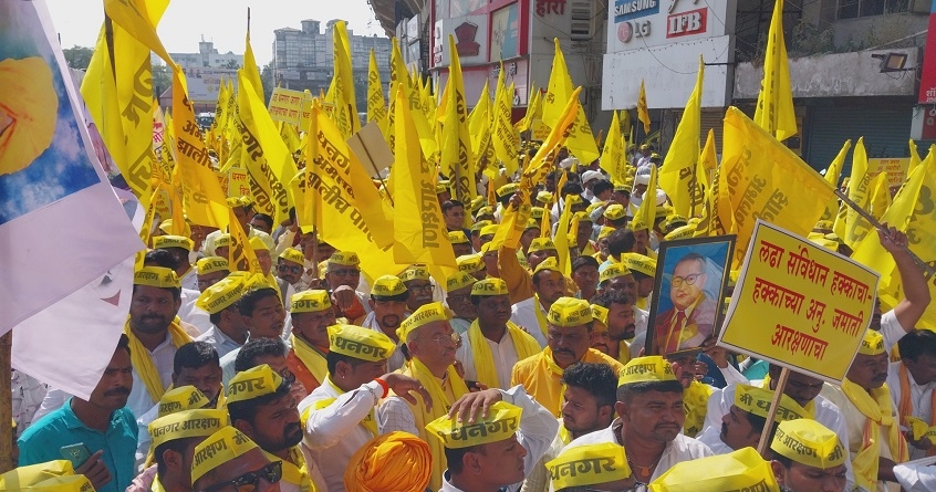 Sakal Dhangar Jamaat Coordination Committee took out a grand front demanding reservation for Dhangar under ST - Abhijeet Bharat