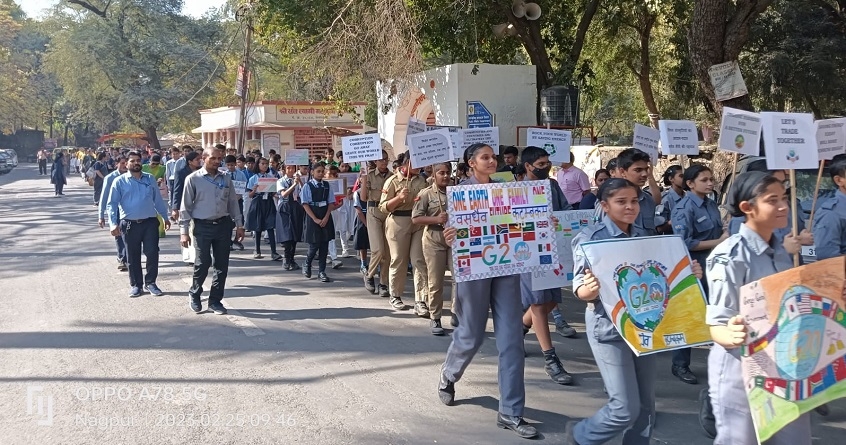 Nagpur NCC Cadets hold G20 awareness rally