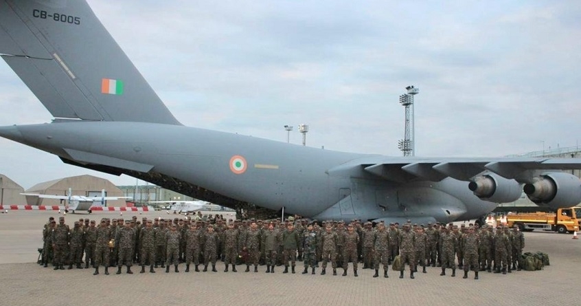 Joint exercise between soldiers of India and Britain