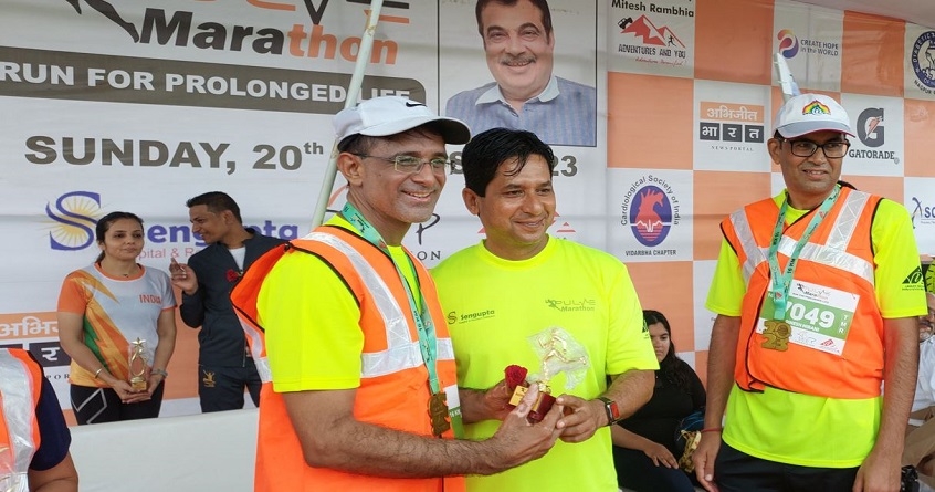 Nagpur ran in Pulse Marathon organized by Abhijeet Realtors Sengupta Hospital and Deep Foundation - Abhijeet Bharat