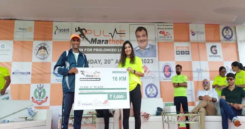 Nagpur ran in Pulse Marathon organized by Abhijeet Realtors Sengupta Hospital and Deep Foundation - Abhijeet Bharat