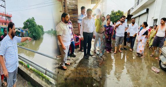 Dr. Nitin Raut while Nagpur Flood Inspection : 20 साल से मनपा की सत्ता पर काबिज है भाजपा, लेकिन नहीं हुआ विकास