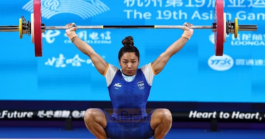 asian-games-2023-mirabai-chanu-womens-49kg-weightlifting-fourth-place - Abhijeet Bharat