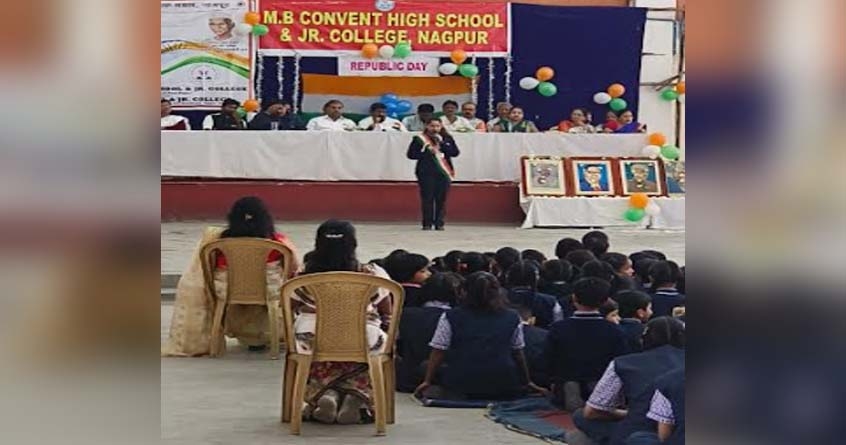 m b convent and d v public school celebrated republic day