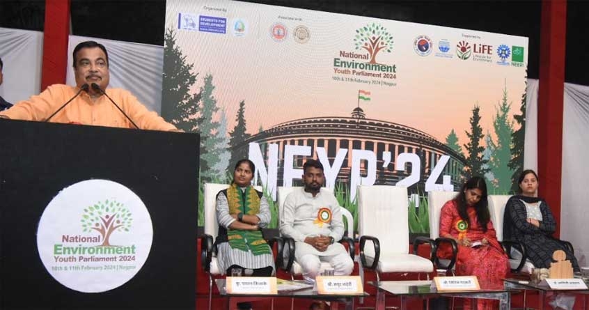 Nitin Gadkari addressed at National Environment Youth Parliament 2024