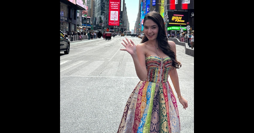 Anushka Sen performed at Times Square in New York