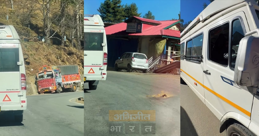 RJ Sandy chases Tourist bus littering garbage on road