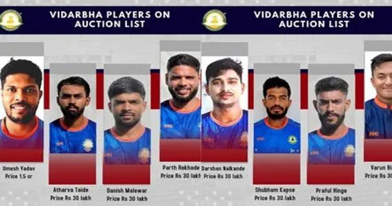 आठ विदर्भ खिलाड़ी IPL 2026 ऑक्शन की शॉर्टलिस्ट में शामिल!