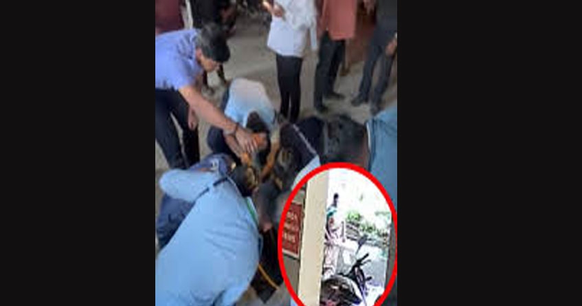 Woman falls into water tank