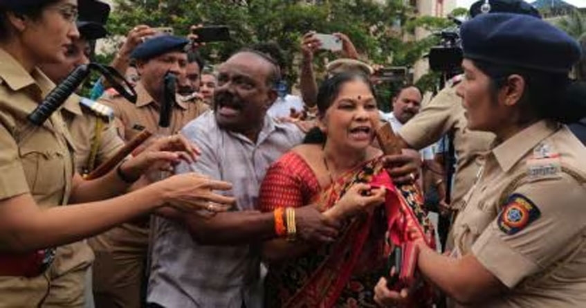 Protest over Marathi