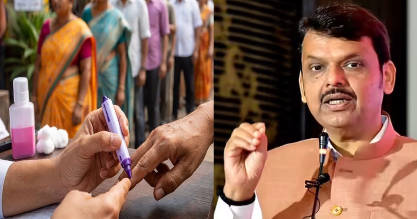 CM Fadnavis Indelible ink
