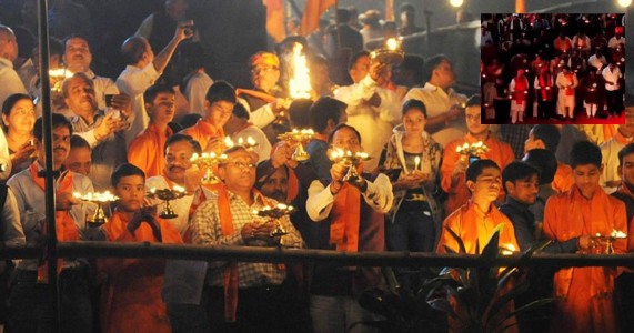सावनेर में 4911 श्रद्धालुओं ने एक साथ गए महाआरती, बना विश्व रिकॉर्ड