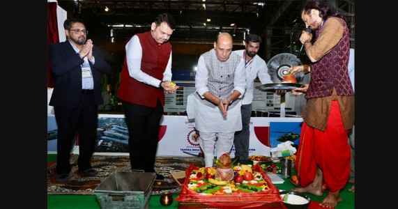 रक्षा मंत्री राजनाथ सिंह की उपस्थिति में नागपुर में 10,000 टन एल्यूमिनियम एक्सट्रूजन प्रेस का भूमिपूजन