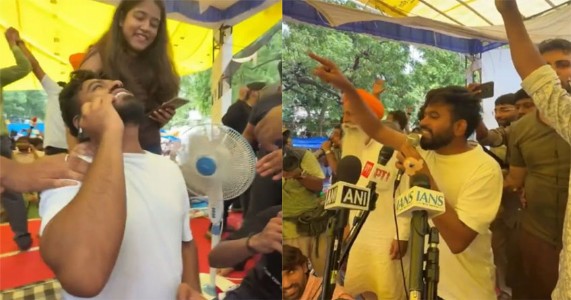 'हमने कर दिखाया': धर्मेंद्र प्रधान के इस्तीफे पर जंतर-मंतर में CJP का जश्न