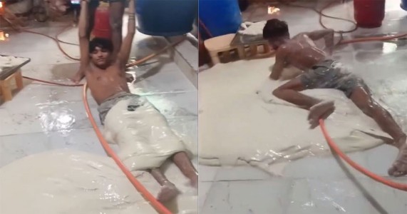फर्श पर सोया चाप, ऊपर लोटता कर्मचारी! वायरल वीडियो ने उठाए फूड सेफ्टी पर बड़े सवाल