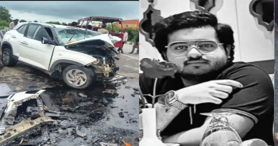 तेज रफ्तार कार डिवाइडर से टकराई, अतीक अहमद के बेटे अबान अहमद की मौत